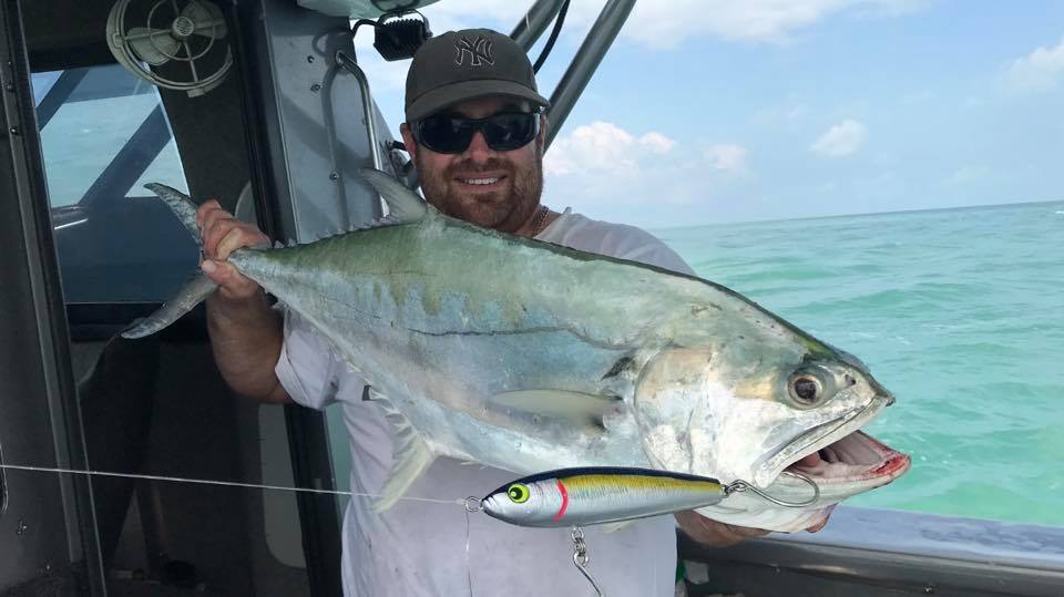 Queenfish caught on stickbait on offshore boats darwin fishing charter