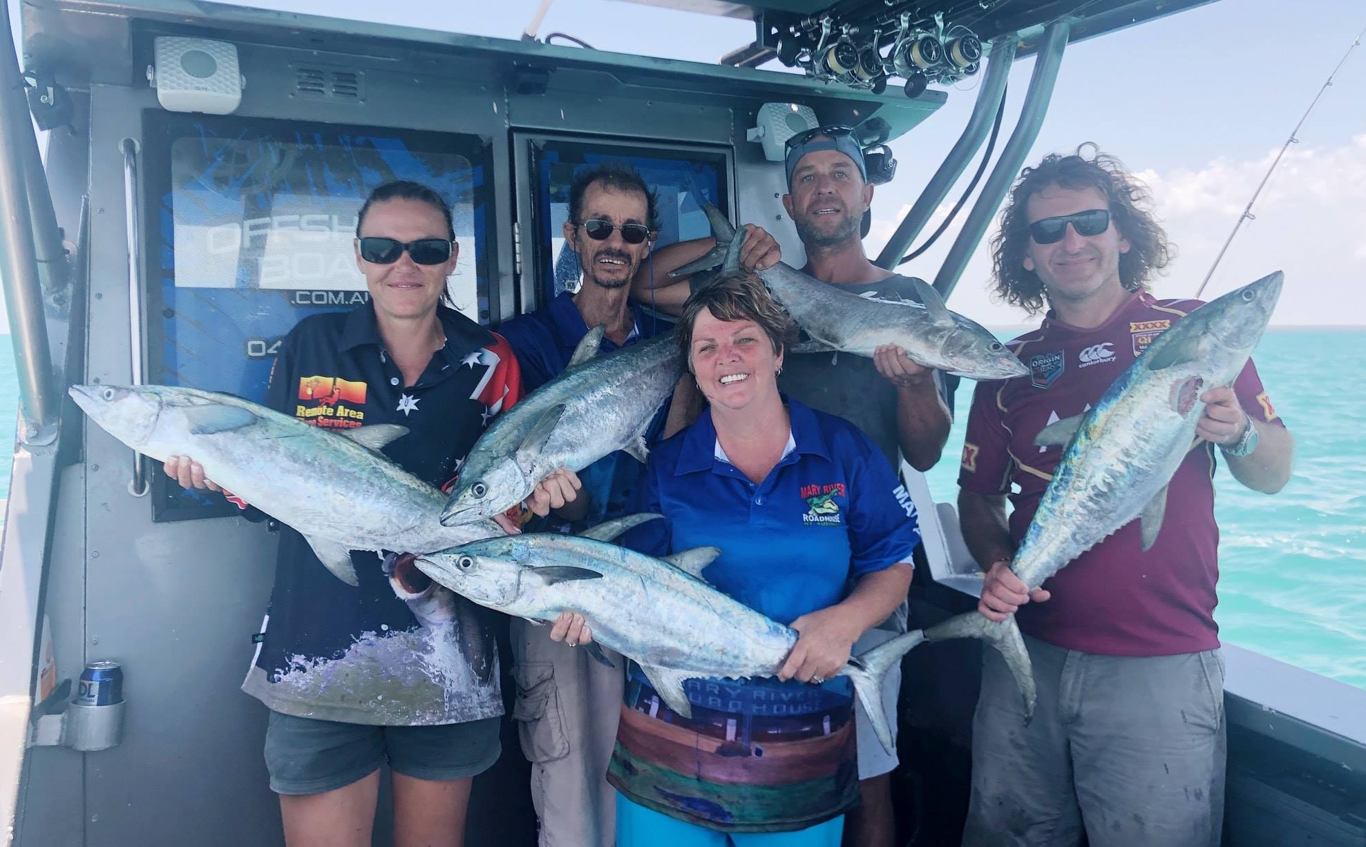 Jigging for Spanish Macs with Offshore Boats bluewater charters