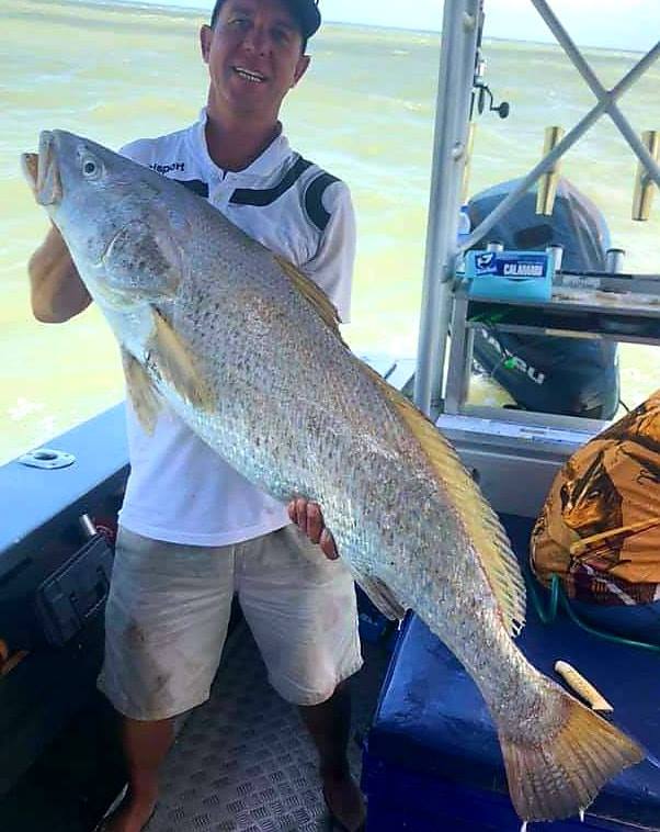 132cm Jewfish with Offshore Boats fishing charters Darwin NT
