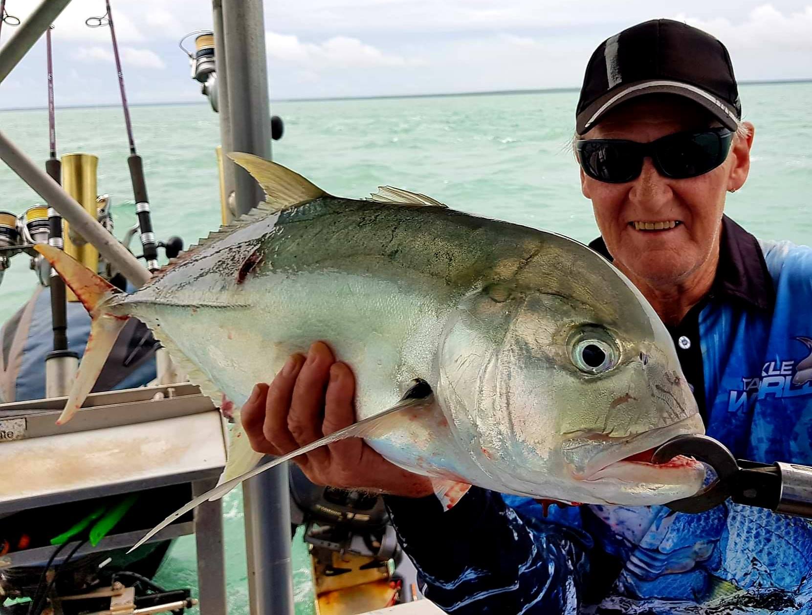 Trevally caught on a jig with Offshore Boats fishing charters