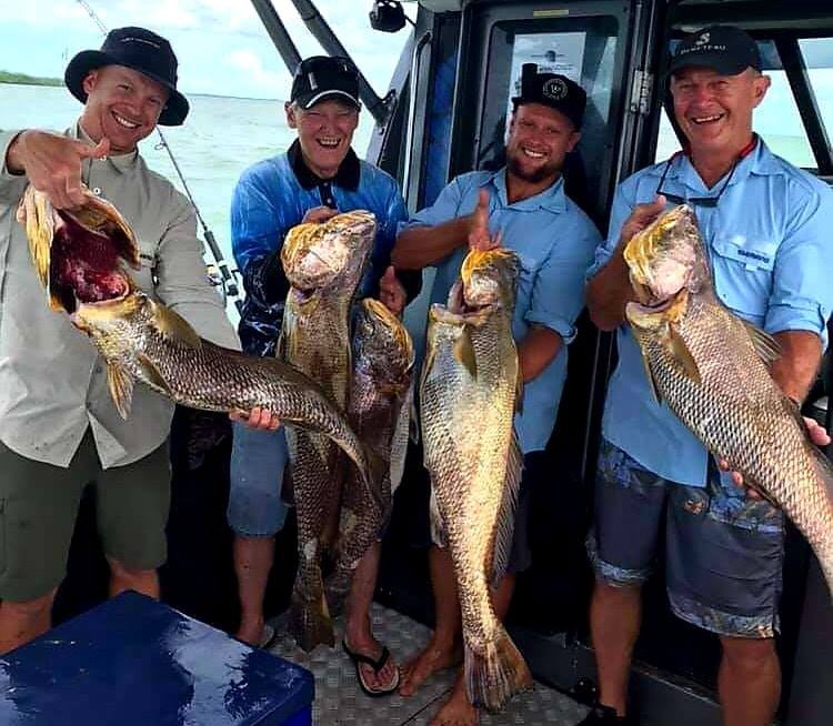 Jewfish caught on Offshore Boats reef fishing charters