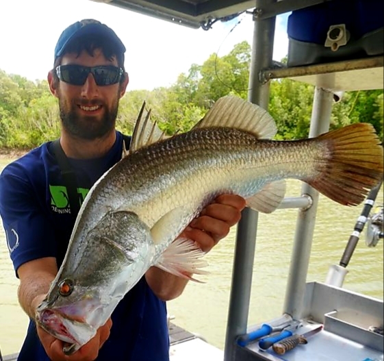 Barra with Offshore Boats - Darwin Fishing Charters
